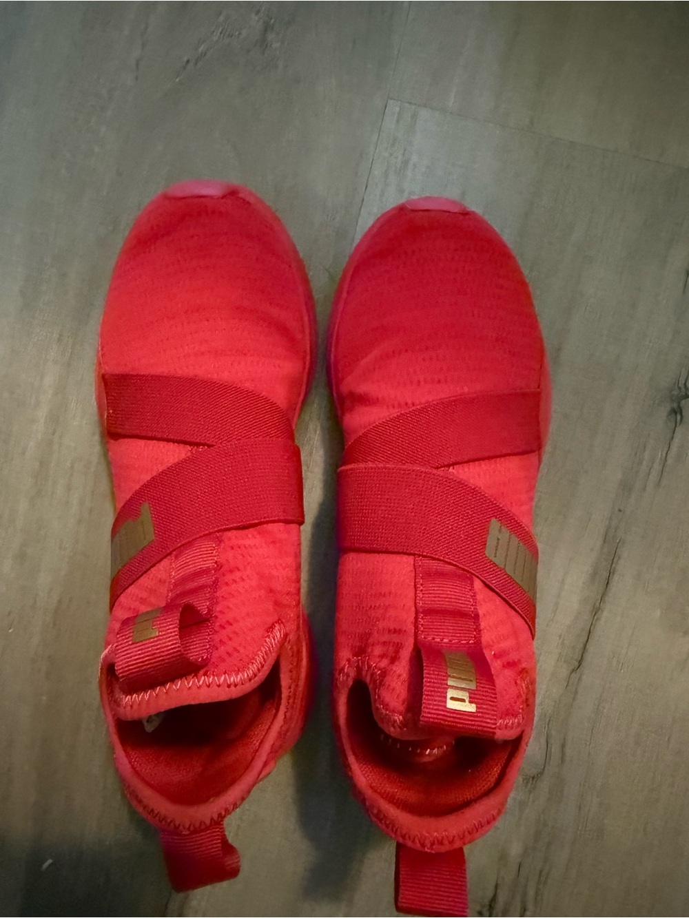 Puma Slip-On Athletic Shoes in Red